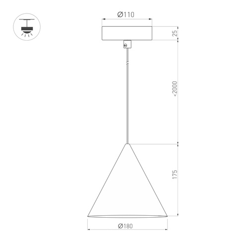 Светильник SP-MAKOTO-R180-10W Warm2700 (WH, 36 deg, 230V, TRIAC) (Arlight, IP20 Металл, 3 года)