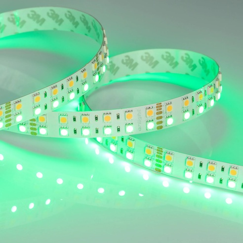 Лента светодиодная RT 2-5000 24V RGB-Day 2x2 (5060, 720 LED, LUX) (Arlight, 32 Вт/м, IP20)