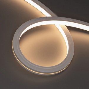 Лента светодиодная герметичная MOONLIGHT-TOP-X280-16x16mm 24V Warm3000 (10 W/m, IP67, 15m, wire x1) (Arlight, Вывод боковой, 5 лет)