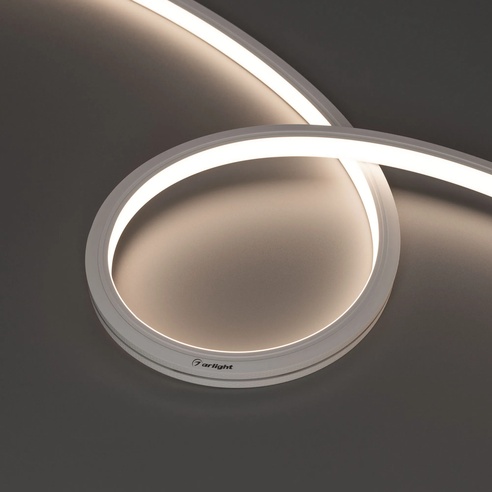 Лента светодиодная герметичная MOONLIGHT-TOP-A140-13x12mm 24V Day4000 (9.6 W/m, IP67, 5m, wire x2) (Arlight, Вывод боковой, 3 года)