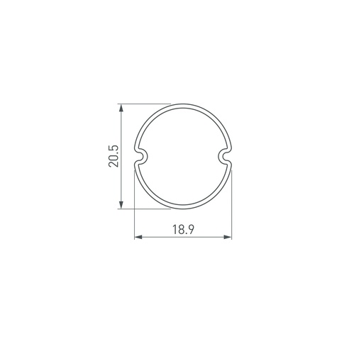 Экран ARH-ROUND-D20-DUAL-2000 OPAL (Arlight, Пластик)