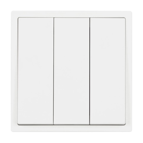 Механизм выключателя трехклавишный непроходной SWT-NOBE-MK03-SFPL-WH (230V, 10A) (Arlight, Белый кварц)