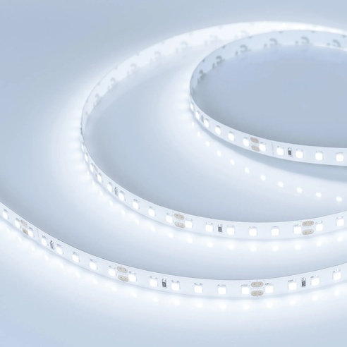 Лента светодиодная RT-A120-8mm 24V Cool 8K (9.6 W/m, IP20, 2835, 5m) (Arlight, Открытый)