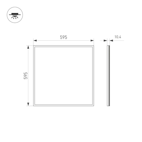 Панель IM-S600x600-40W Day4000 (WH, 120 deg, 230V) (Arlight, IP40 Металл, 3 года)