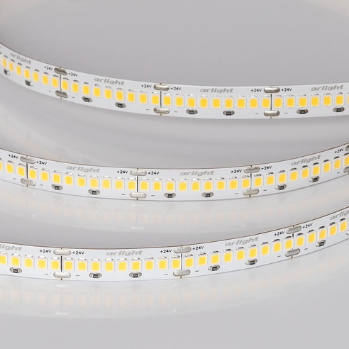 Лента ULTRA-A288-10mm 24V Warm3000 (17 W/m, IP20, 5m) (Arlight, высок.эфф.200 лм/Вт)