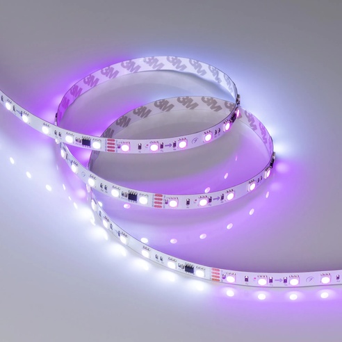 Лента светодиодная SPI-B60-10mm 24V RGB-PX6-RAM (15 W/m, IP20, 5060, 5m) (Arlight, бегущий огонь)