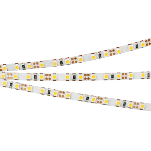Лента светодиодная RT-A120-5mm 12V Warm3000 (9.6 W/m, IP20, 2835, 5m) (Arlight, 9.6 Вт/м, IP20)