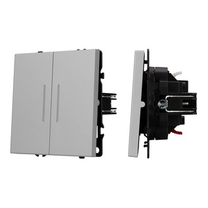 Механизм выключателя двухклавишный непроходной LED SWT-NOBE-MK02-SFPL-L-IS (230V, 10A) (Arlight, Никель)