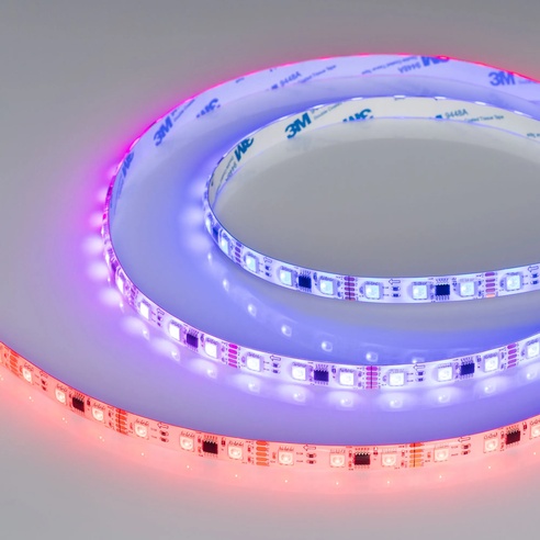 Лента светодиодная герметичная DMX-SE-B60-10mm 12V RGB-PX3 (14 W/m, IP65, 5060, 5m) (Arlight, -)