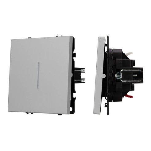 Механизм выключателя одноклавишный непроходной LED SWT-NOBE-MK01-SFPL-L-IS (230V, 10A) (Arlight, Никель)