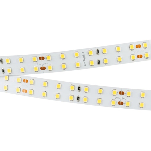 Лента светодиодная RT 2-5000 24V Warm2700 2x2 (2835, 980 LED, LUX) (Arlight, 20 Вт/м, IP20)