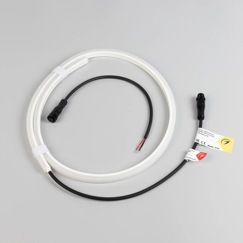 Лента герметичная WAVE-TOP-PU-A144-10x10mm 24V White5700 (5 W/m, IP68, 1m, wire x1) (Arlight, Вывод боковой, 3 года)