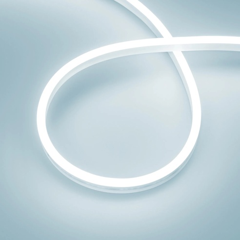 Лента светодиодная герметичная AURORA-PS-A120-12x6mm 24V White6000 (10 W/m, IP65, 2835, 5m) (Arlight, Силикон)
