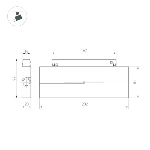 Светильник MAG-ORIENT-FLAT-FOLD-S230-12W Day4000 (WH, 80 deg, 48V) (Arlight, IP20 Металл, 5 лет)