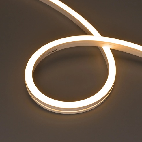 Лента светодиодная герметичная MOONLIGHT-SIDE-A140-12x17mm 24V Warm2700 (9.6 W/m, IP67, 5m, wire x2) (Arlight, Вывод боковой, 3 года)