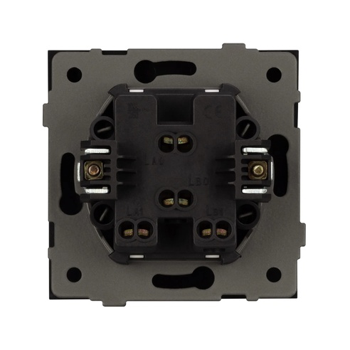 Механизм выключателя двухклавишный непроходной SWT-TENDO-MK02-SFPL-BK (230V, 10A) (Arlight, -)