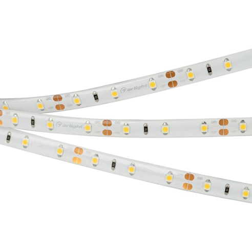 Лента светодиодная RTW 2-5000SE 12V Warm (3528, 300 LED, LUX) (Arlight, 4.8 Вт/м, IP65)