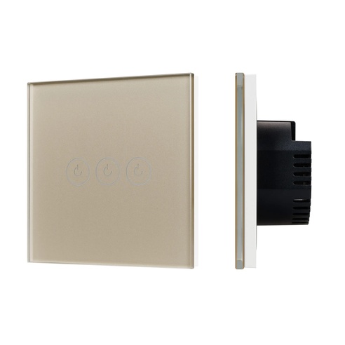 Выключатель сенсорный SWT-OMALI-S03-ZB-GD (250V, 10A, Zigbee) (Arlight, Стекло)