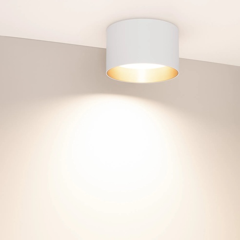 Светильник SP-BISCOTTO-R140-15W Warm3300-MIX (WH-GD, 80 deg, 230V) (Arlight, IP54 Металл, 5 лет)