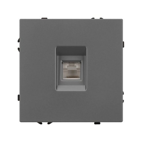Механизм телефонной розетки SCT-NOBE-MTL1-SFPL-GR (RJ-11, 4C) (Arlight, Серый базальт)