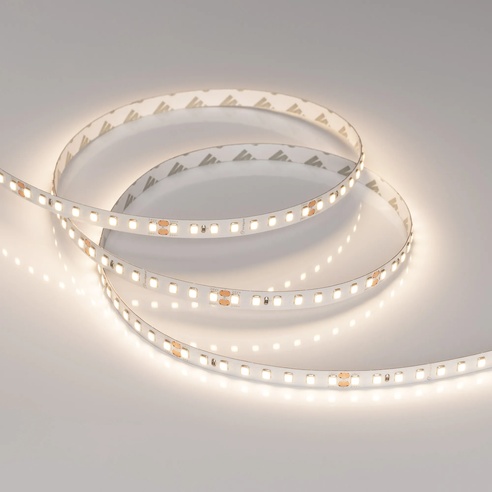 Лента RT-A128-8mm 24V Warm3500 (10 W/m, IP20, 5m) (Arlight, высок.эфф.150 лм/Вт)