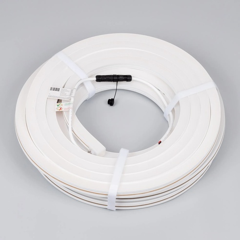 Лента светодиодная герметичная MOONLIGHT-SIDE-X280-20x20mm 24V Warm3000 (10 W/m, IP67, 15m, wire x1) (Arlight, Вывод боковой, 5 лет)