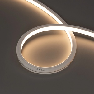 Лента светодиодная герметичная MOONLIGHT-TOP-A140-13x12mm 24V Warm3000 (9.6 W/m, IP67, 2835, 5m) (Arlight, Вывод боковой, 3 года)