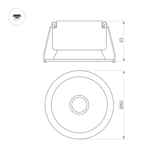 Светильник MS-HARBOR-R82-10W Day4000 (WH, 24 deg, 230V) (Arlight, IP20 Металл, 5 лет)
