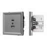 Механизм USB розетки SCT-TENDO-MUAC-PL-GR (5V, 3A, QC3) (Arlight, -)