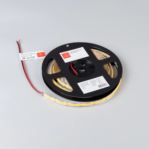 Лента COB-X576-10mm 24V Warm3500 (15 W/m, IP20, 5m) (Arlight, высок.эфф.150 лм/Вт)