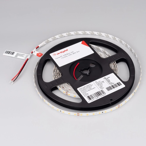 Лента светодиодная RT-A98-8mm 24V Cool 8K (10 W/m, IP20, 2835, 5m) (Arlight, 10 Вт/м, IP20)