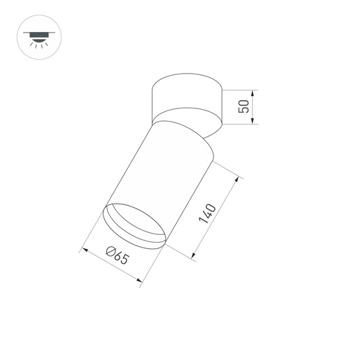 Светильник SP-POLO-SURFACE-FLAP-R65-8W Day4000 (BK-BK, 40 deg) (Arlight, IP20 Металл, 5 лет)