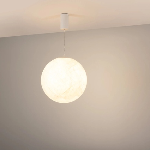 Светильник SP-SILKA-HANG-R400-12W Warm2700 (WH, 330 deg, 230V) (Arlight, IP20, Натуральный шелк, 3 года)