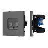 Механизм компьютерной розетки двойной SCT-TENDO-MPC2-SFPL-GR (RJ-45, CAT6) (Arlight, -)