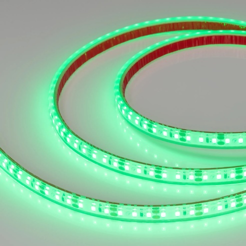 Лента светодиодная герметичная RTW-PFS-A120-11mm 12V Green (9.6 W/m, IP68, 2835, 5m) (Arlight, 9.6 Вт/м, IP68)