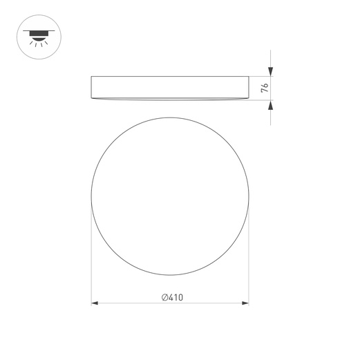 Светильник SP-FLOWER-R410-32W Day4000 (WH, 110 deg, 230V) (Arlight, IP54 Пластик, 3 года)