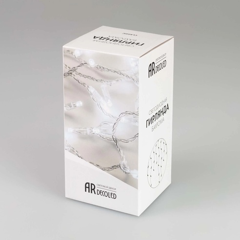Светодиодная гирлянда ARD-EDGE-CLASSIC-2400x600-CLEAR-88LED-MILK-FLASH Warm/Warm (230V, 6W) (Ardecoled, IP65)
