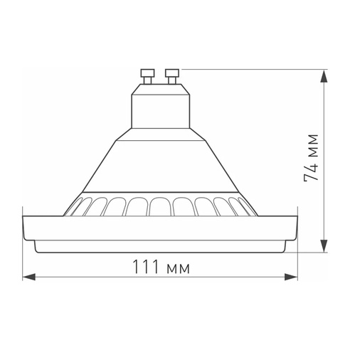Лампа AR111-UNIT-GU10-15W-DIM Warm3000 (WH, 24 deg, 230V) (Arlight, Металл)