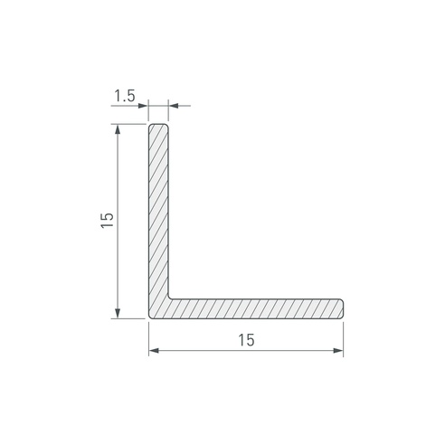 Уголок ARH-W15x15x1,5-3000 BLACK (Arlight, Алюминий)