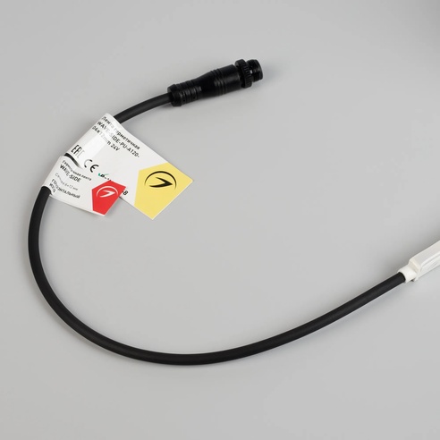 Лента герметичная WAVE-SIDE-PU-A120-06x12mm 24V Warm3000 (8 W/m, IP68, 3m, wire x1) (Arlight, Вывод боковой, 3 года)