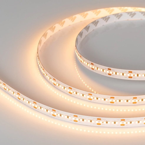 Лента светодиодная MICROLED-M300-10mm 24V Warm3000 (21.6 W/m, IP20, 2216, 5m) (Arlight, Открытый)