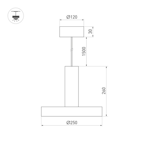 Светильник SP-ERIC-R250-8W Day4000 (BK, 120 deg, 230V) (Arlight, IP20 Металл, 3 года)