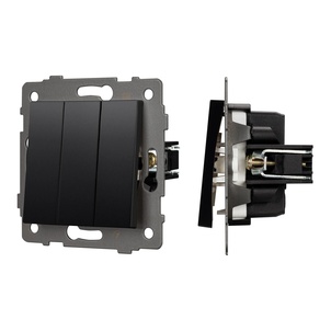 Механизм выключателя трехклавишный непроходной SWT-MK03-PL-BK-V (250V, 10A) (Arlight, -)