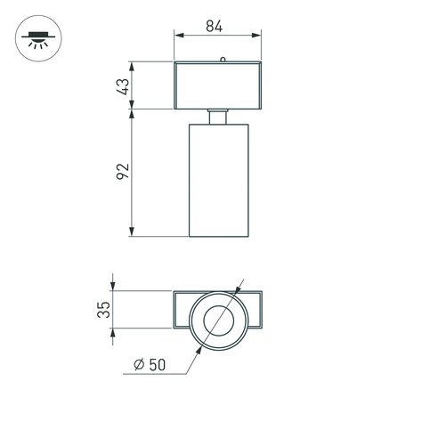 Светильник MAG-SPOT-45-R85-5W Day4000 (WH, 20 deg, 24V) (Arlight, IP20 Металл, 3 года)