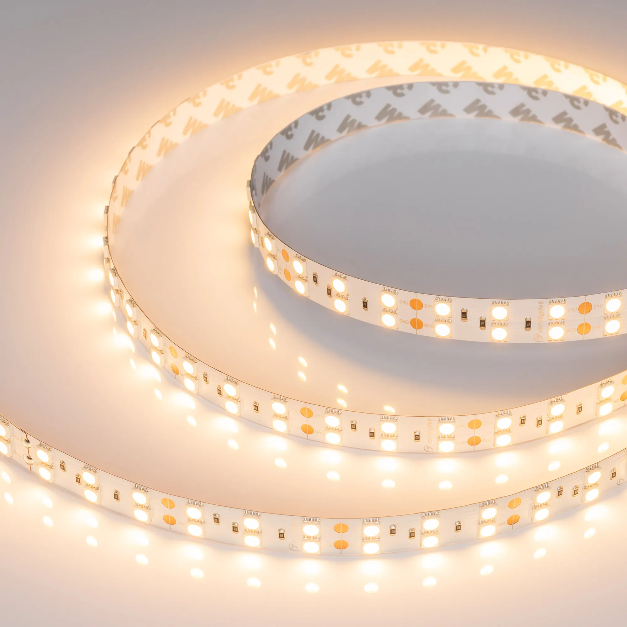 Лента светодиодная RT-B120-15mm 24V Warm2700 (28.8 W/m, IP20, 5060, 5m) (Arlight, Открытый)