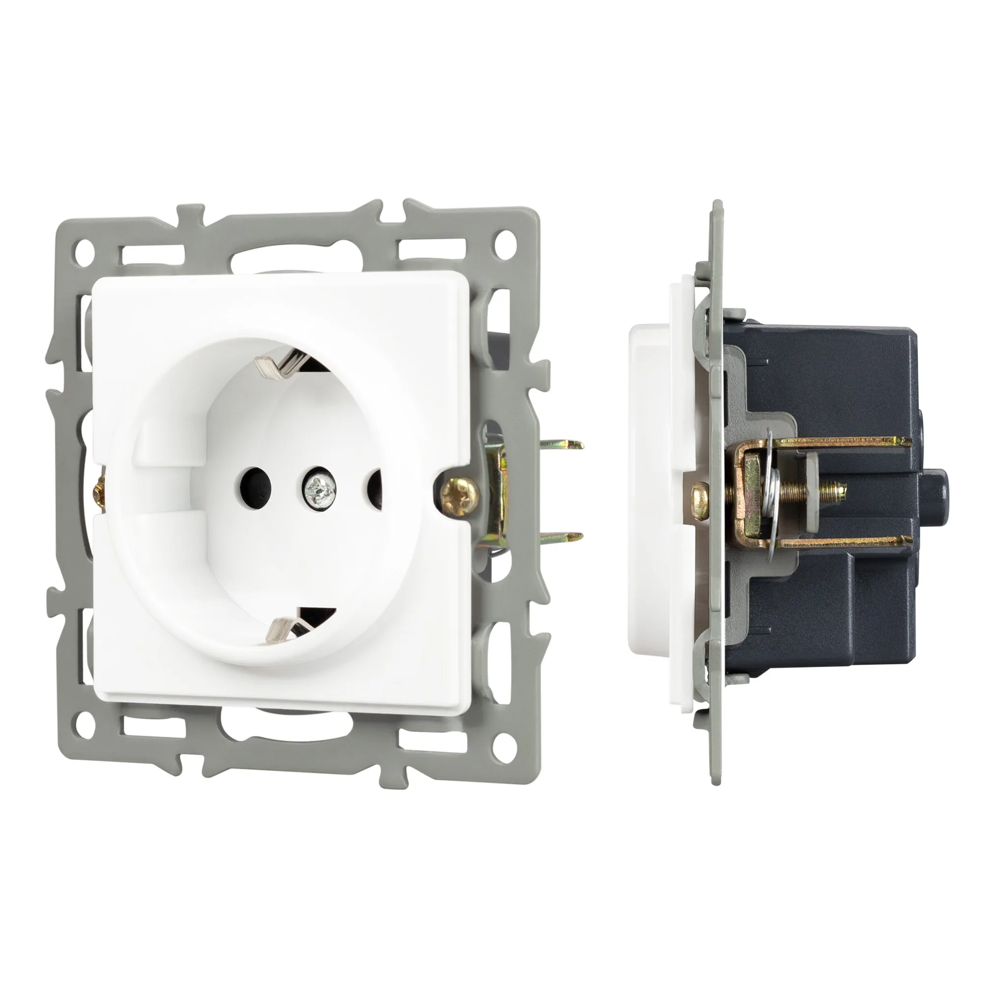 Механизм электрической розетки SCT-GP-MEU-PL-WH (250V, 16A) (Arlight, -) - изображение товара