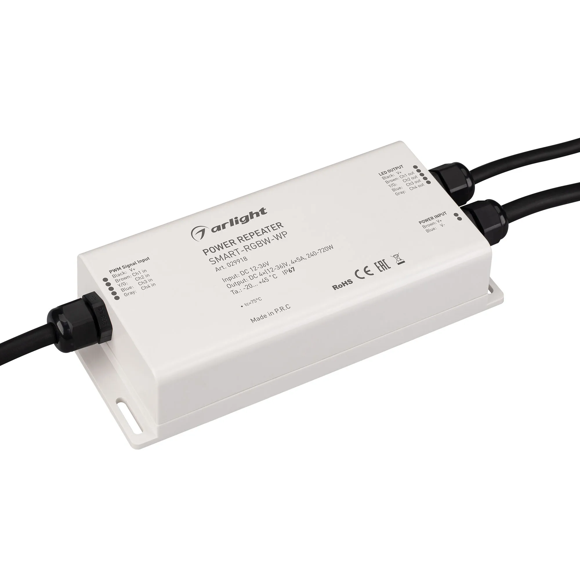 Усилитель SMART-RGBW-WP (12-36V, 4x5A) (Arlight, IP67 Пластик, 5 лет) - изображение товара