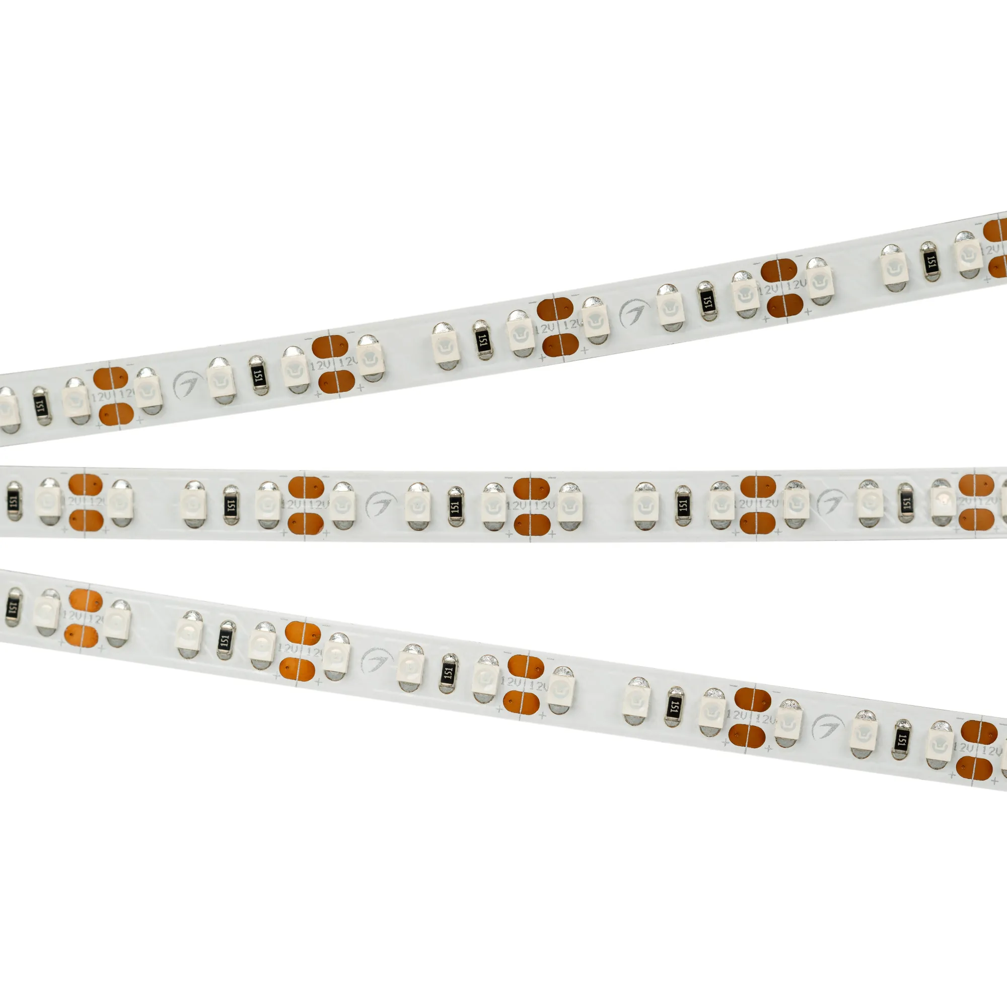 Лента светодиодная RT 2-5000 12V Yellow 2x (3528, 600 LED, LUX) (Arlight, 9.6 Вт/м, IP20)