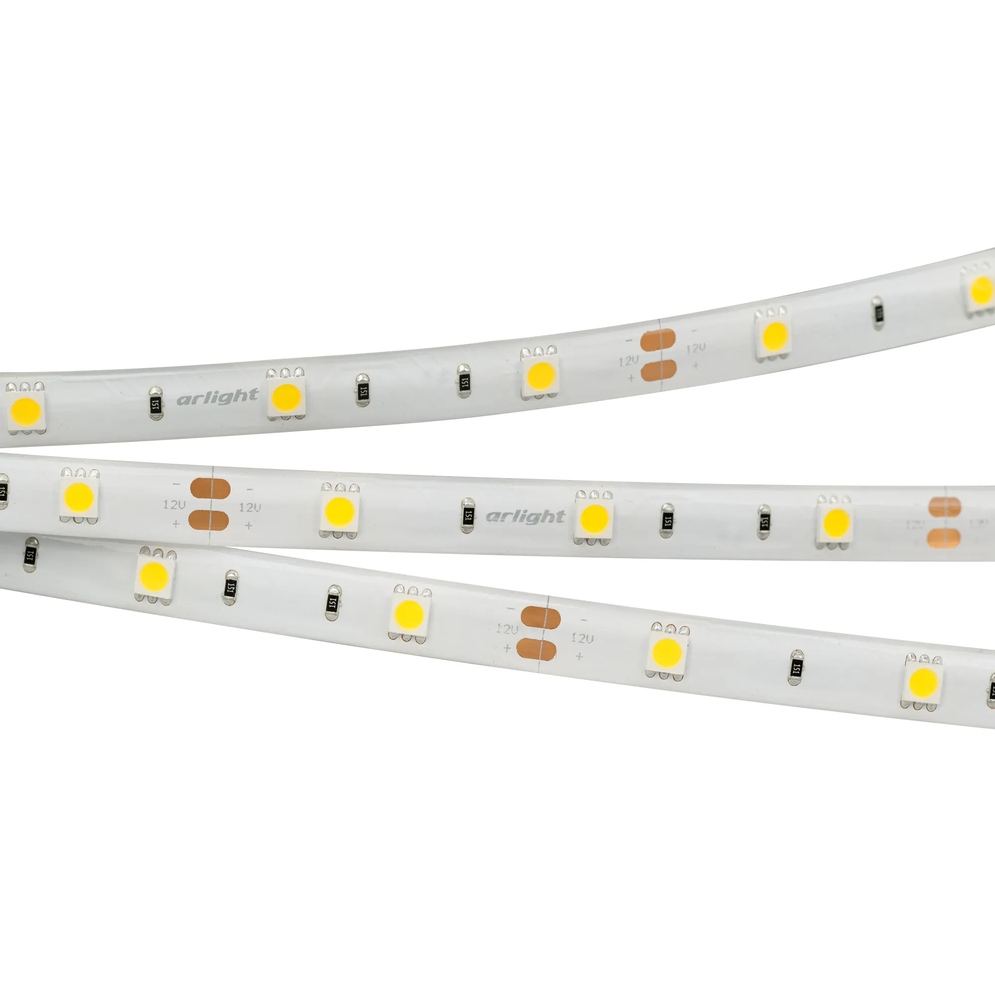 Лента светодиодная RTW 2-5000SE 12V Day (5060, 150 LED, LUX) (Arlight, 7.2 Вт/м, IP65)