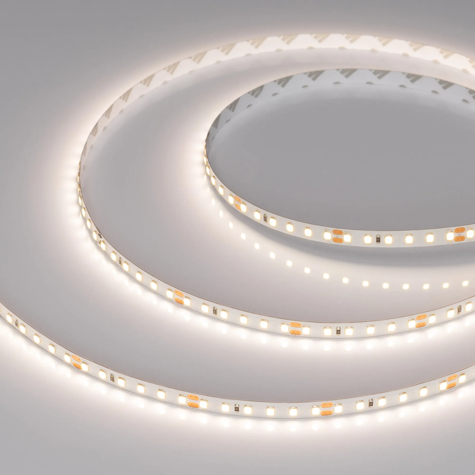 Лента светодиодная RT-A120-8mm 24V Day4000 (9.6 W/m, IP20, 2835, 5m) (Arlight, Открытый)